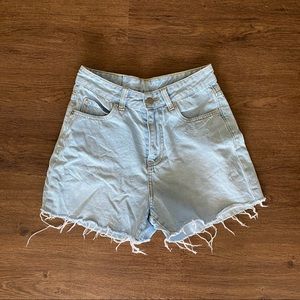 DR DENIM High Rise Cut Off Shorts